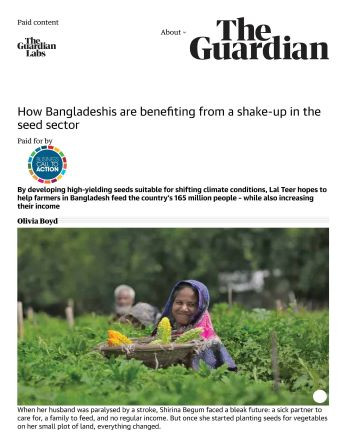 HOW BANGLADESHIS ARE BENEFITING FROM A SHAKE UP IN THE SEED SECTOR